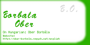 borbala ober business card